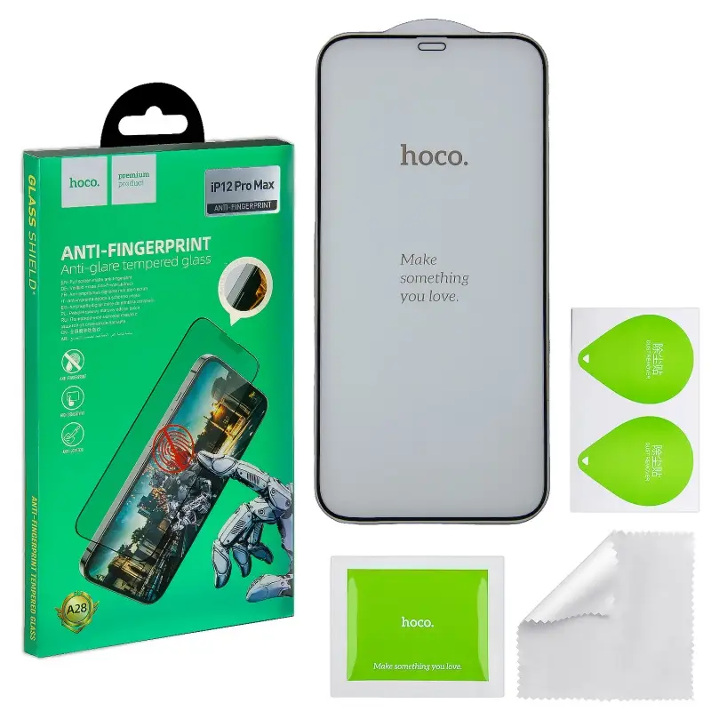Защитное стекло для iPhone 12 Pro Max Anti Fingerprint A28 HOCO