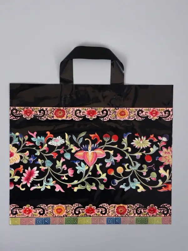 Пакет с петлевой ручкой "Арнамент" 35 х 30 х 8, см, 60 мкм