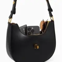 Сумка женская багет TEXTURA на молнии, 24&times;6&times;14 см, чёрная