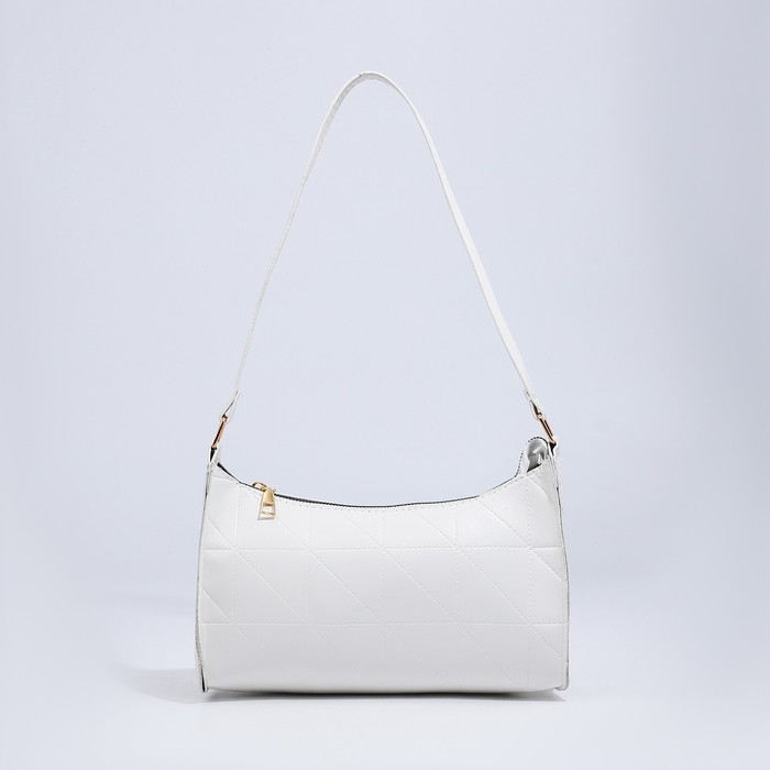 Сумка-багет на молнии, цвет белый Сумка-багет на молнии, цвет белый