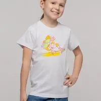 Футболка детская Skateboard, белая, 10 лет