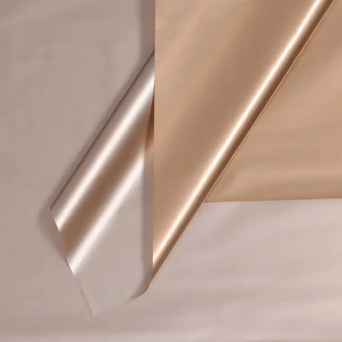 Пленка для цветов матовая,«Тишью», 20 микрон, 58×58 см±5%, золотой