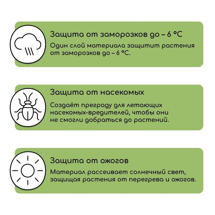 Материал укрывной, 5 × 3,2 м, плотность 80 г/м², спанбонд с УФ-стабилизатором, белый, Greengo, Эконом 30%
