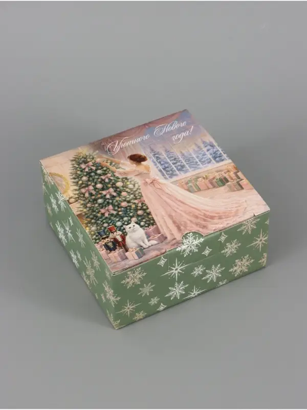 Коробка подарочная, самосборная &laquo;Сказочный Новый год&raquo;, 15&times;15&times;7 см