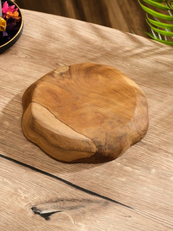 Менажница "Раковина"  дерево Джати, 19х19х2,5 см, цв. коричневый