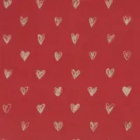Бумага упаковочная крафтовая &laquo;Сердечки&raquo;, красная, 50&times;70 см