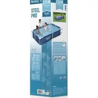 Бассейн каркасный Bestway Steel Pro 56401, 221&times;150&times;43 см, прямоугольный