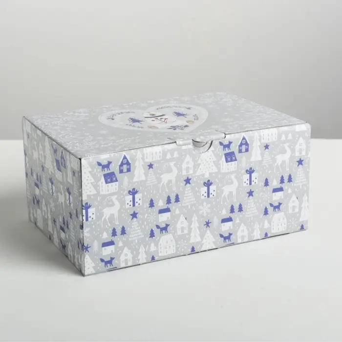 Коробка подарочная новогодняя складная &laquo;Новогодняя&raquo;, 22&times;15&times;10 см, Новый год