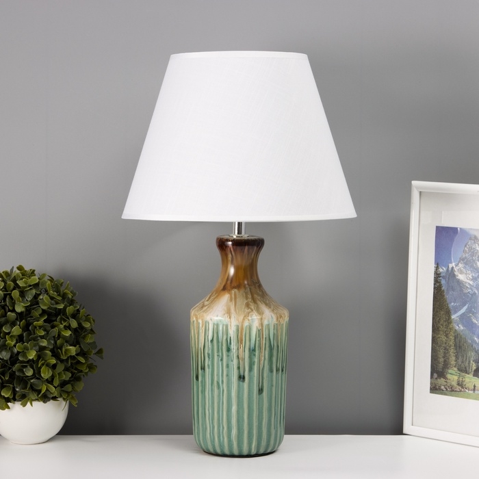 Настольная лампа с абажуром RISALUX «Кимберли», Е14, 40 Вт, 28×28×47 см Настольная лампа с абажуром RISALUX «Кимберли», Е14, 40 Вт, 28×28×47 см