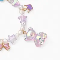 Браслет детский &laquo;Выбражулька. Мишка и звёзды&raquo;, d=5.5 см, фиолетовый