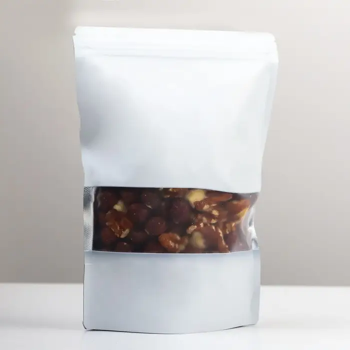 Пакет дой-пак, матовый, белый с окном, 14 х 20 х 4 см Пакет дой-пак, матовый, белый с окном, 14 х 20 х 4 см