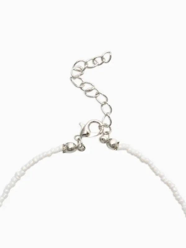 Чокер "Морской мир" из ракушек, цвет белый в серебре