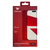 Защитное стекло для iPhone 15 Pro RUBYTAK HD Silk Print