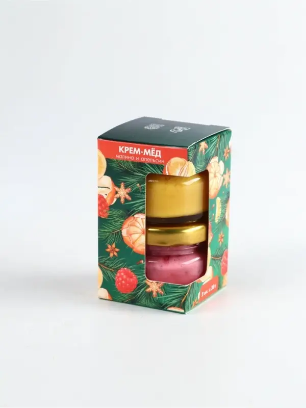 Набор крем-мёд с кусочками сублимированного апельсина, малины, 30 гр х 2 шт Набор крем-мёд с кусочками сублимированного апельсина, малины, 30 гр х 2 шт