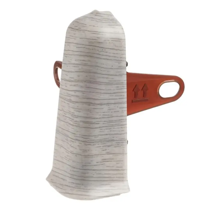 Угол наружный (внешний) с крепежом для плинтуса «Деконика», 70 мм, цвет 253 ясень серый Угол наружный (внешний) с крепежом для плинтуса «Деконика», 70 мм, цвет 253 ясень серый