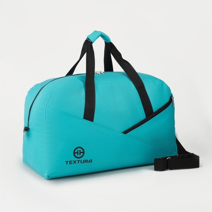 Сумка дорожная на молнии TEXTURA, большой размер, цвет бирюзовый Сумка дорожная на молнии TEXTURA, большой размер, цвет бирюзовый