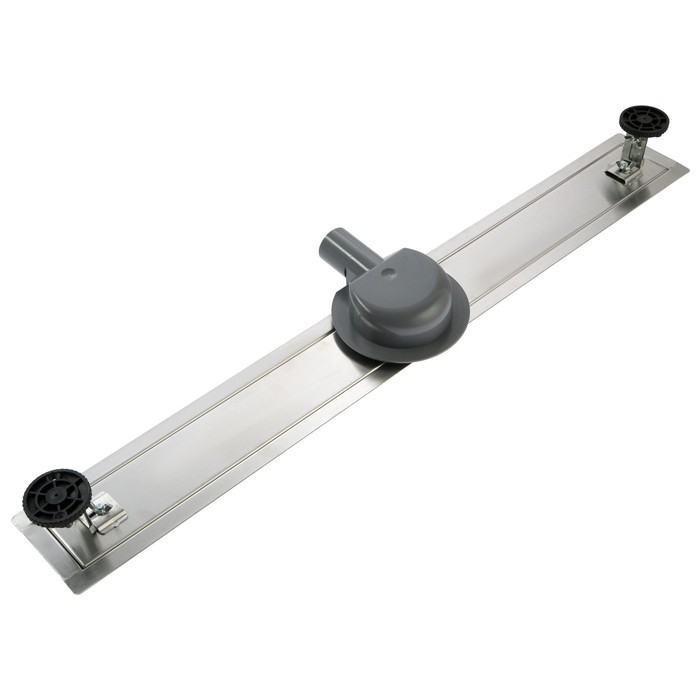 Трап ZEIN, c флaнцeм свободного вращения 360°, 7х80 см, d=40/50 мм, нерж. сталь, сатин