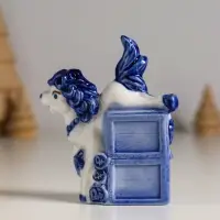 Сувенир керамика "Лошадка денежная" бело-синий МИКС 7,1х3,1х9 см Сувенир керамика "Лошадка денежная" бело-синий МИКС 7,1х3,1х9 см