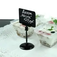 Ценникодержатель на круглой подставке, пластик, ножка 5 см, 5×5×9 см, цвет чёрный