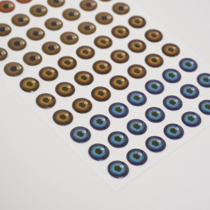 Наклейка пластик Наклейка пластик "Радужка глаза" d=0,9 см 20х9 см