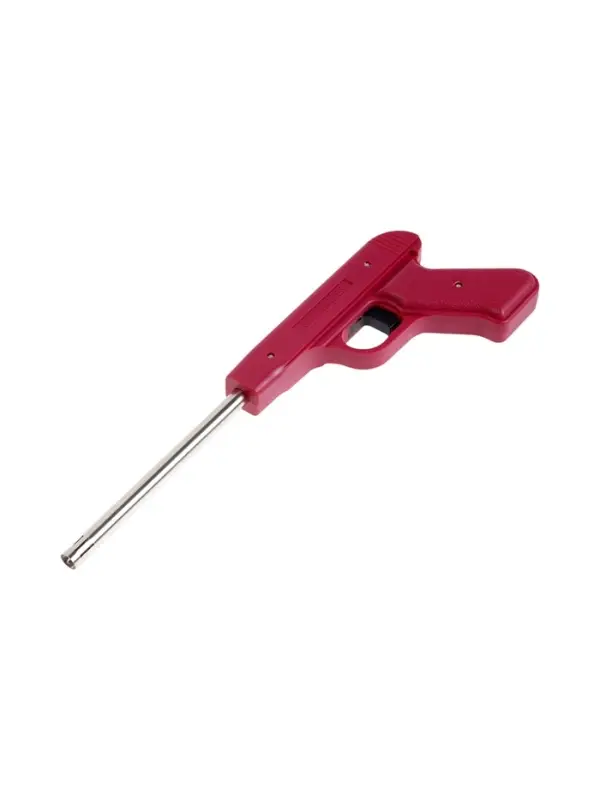 Пьезозажигалка JZDD-17-BRD, для газовых плит/духовых шкафов/барбекю, пистолет, бордовая