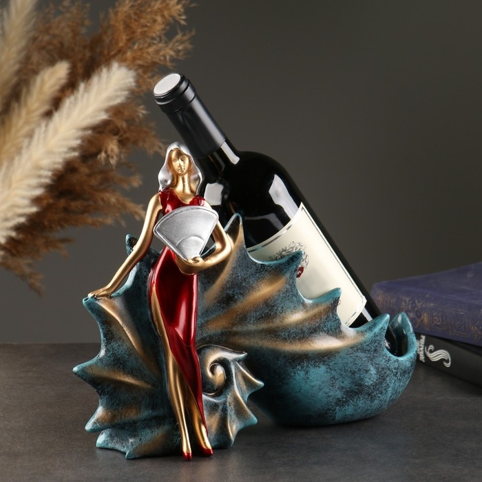 Подставка для бутылки  Подставка для бутылки "Девушка в ракушке" 30*23см