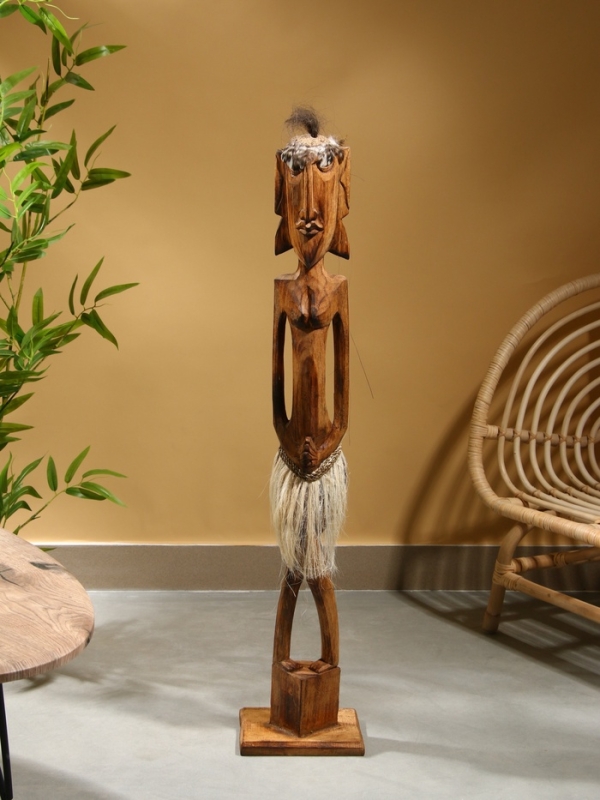 Сувенир интерьерный Сувенир интерьерный "Абориген" 19х14х100 см, дерево, цв. коричневый