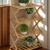 Стеллаж универсальный, 4 полки, 50&times;25&times;68 см, напольный, открытый, Greengo
