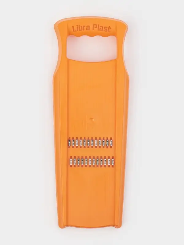 Тёрка для корейской моркови Libra Plast, 33&times;12 см, с широкой ручкой, оранжевая
