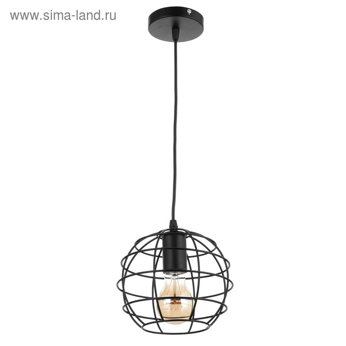 Подвес BayerLux  Подвес BayerLux "Шар" 1х60Вт Е27 черный 18,5х18,5х16см