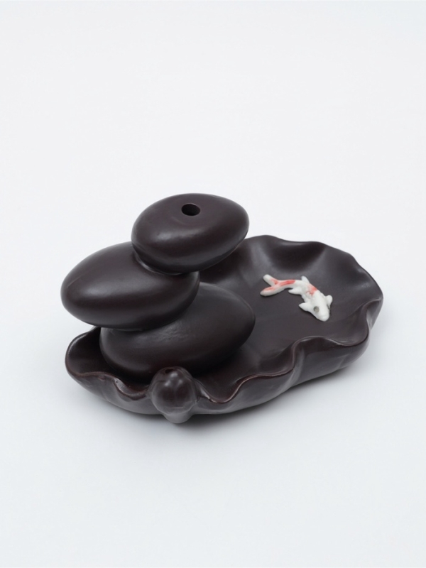 Подставка для благовоний TAKE IT EASY «Баланс и рыбки», набор благовоний конусы, стелющийся дым, 4.3×3.5×6см