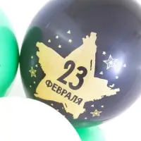 Воздушные шары латексные 12" «23 Февраля, С Днем Защитника Отечества!», 25 шт., 2-сторонние Воздушные шары латексные 12" «23 Февраля, С Днем Защитника Отечества!», 25 шт., 2-сторонние