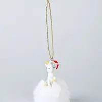 Ёлочная игрушка с пушком &laquo;Козлик в шапке&raquo;, 7&times;2.3&times;2.3 см