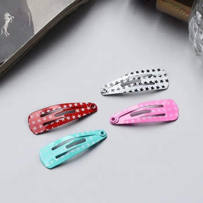 Невидимка для волос  Невидимка для волос "Лира" (набор 10 шт) звёзды классика, 3 см