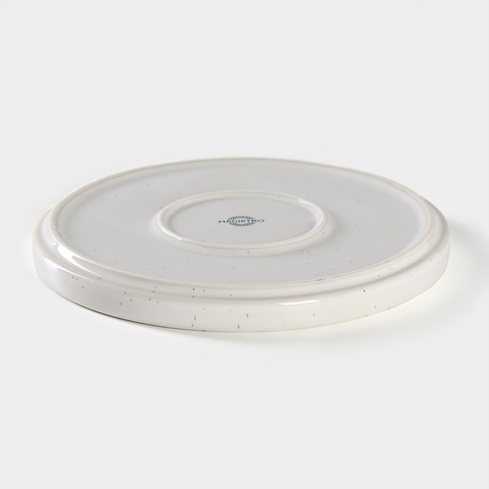 Тарелка фарфоровая десертная Magistro Urban, d=18,2 см, цвет белый Тарелка фарфоровая десертная Magistro Urban, d=18,2 см, цвет белый