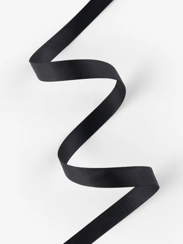 Лента репсовая, 15 мм, 23&plusmn;1 м, чёрная №39