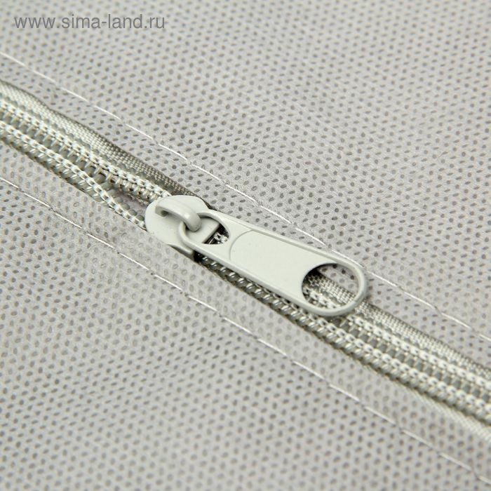 Чехол для одежды с окном, 60×140 см, спанбонд, цвет серый Чехол для одежды с окном, 60×140 см, спанбонд, цвет серый