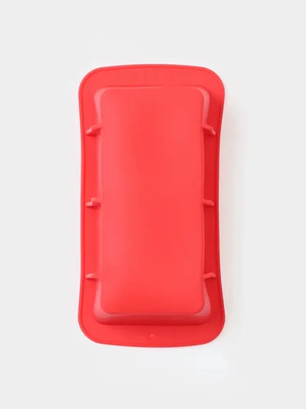 Форма для выпечки Доляна &laquo;Хлеб&raquo;, силикон, 16.7&times;8.5&times;4.8 см, внутр.размер 14.7&times;6.5 см, красная