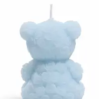Свеча декоративная "Мишутка" 110 гр, 6х4,8х8 см, 6 ч, голубой