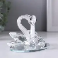 Фигурка стекло &laquo;Лебеди со стразой&raquo;, 11&times;7&times;7 см