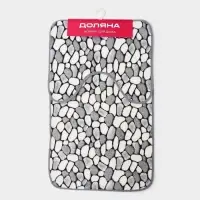 Коврики для ванной и туалета Доляна &laquo;Галька&raquo;, 2 шт., 40&times;49 см, 50&times;80 см