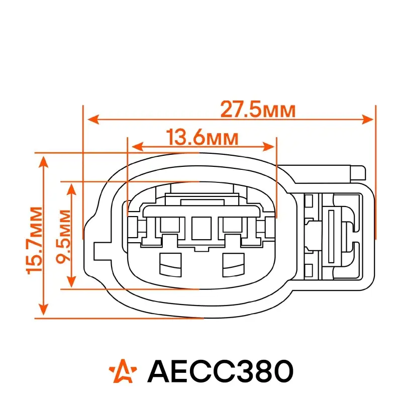 Разъём 2 pin без проводов для катушки зажигания KIA Rio, Sportage , Hyundai Solaris, Creta