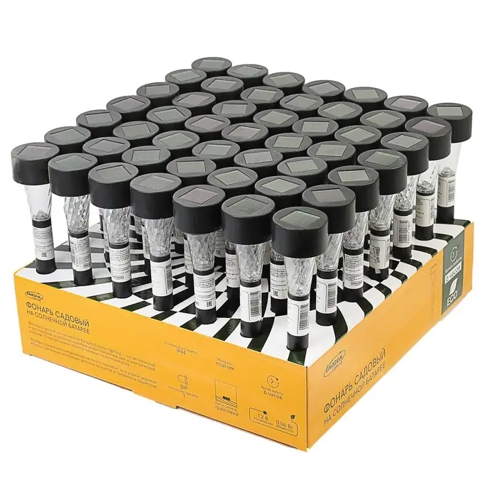 Садовый светильник &laquo;Трапеция&raquo;, уличный, на солнечной батарее, 4.5&times;30&times;4.5 см, 1 LED, свечение тёплое белое