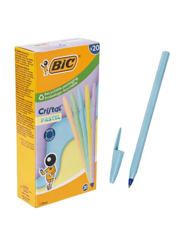 Ручка шариковая BIC Cristal &laquo;Пастель&raquo;, 1.0 мм, синяя