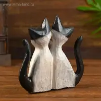 Сувенир дерево "Кошки с темными лапками" 4х13х13 см