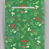 Пакет подарочный новогодний &laquo;Веточки&raquo;, 11.5&times;14.5&times;6.5 см