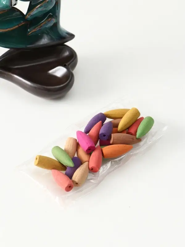 Подставка для благовоний TAKE IT EASY &laquo;Сердце&raquo;, набор благовоний конусы, стелющийся дым, зелёное, 13&times;9&times;16 см