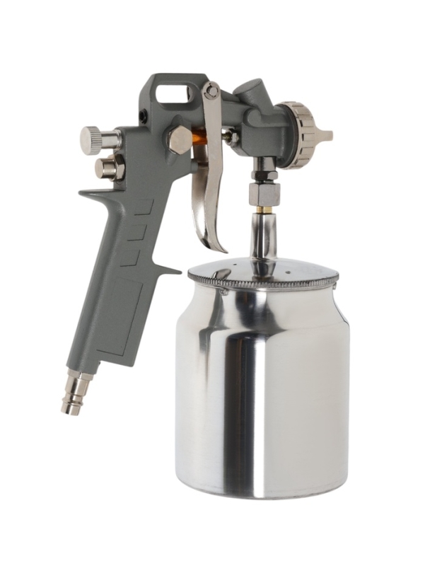 Краскораспылитель пневматический ТУНДРА, до 4 бар, сопло 1.5 мм, нижний бачок 0.75 л Краскораспылитель пневматический ТУНДРА, до 4 бар, сопло 1.5 мм, нижний бачок 0.75 л