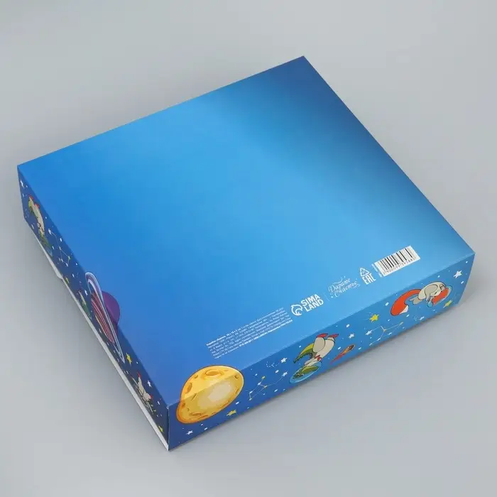 Коробка подарочная складная с пластиковым окном, упаковка, «Космос», 20 х 18 х 5 см Коробка подарочная складная с пластиковым окном, упаковка, «Космос», 20 х 18 х 5 см