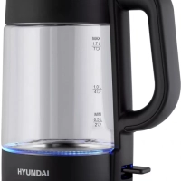 Чайник HYK-G7707 1,7л 2200Вт графит (стекло)